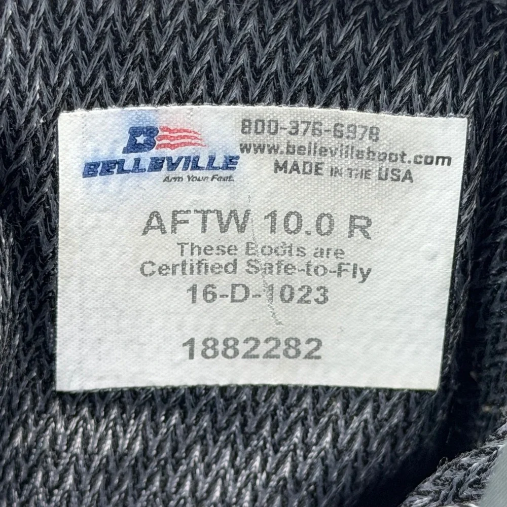 Belleville AFTW Military Goretex Boots Mens 10R Certified Safe to Fly 16-D-1023